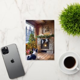 Tarjeta de Navidades de Relieve metalizado plegado