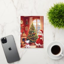 Tarjeta de Navidades de Relieve metalizado plegado