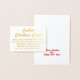 TARJETA DE NAVIDADES DE RELIEVE METALIZADO REAL MI