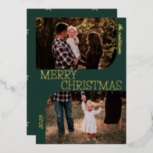 Tarjeta de Navidades de Relieve metalizado Star Ar