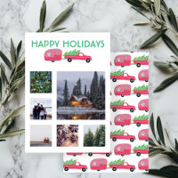Tarjeta de Navidades de remolque de caravana de ca