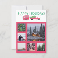 Tarjeta de Navidades de remolque de caravana de ca