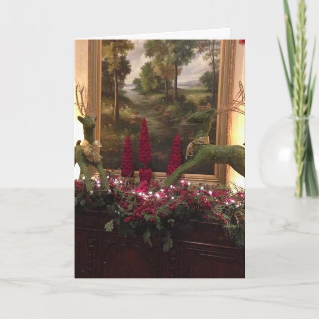 Tarjeta de Navidades de renos (Anverso)