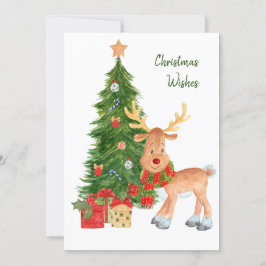 Tarjeta de Navidades de renos acuáticos