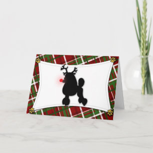 Tarjeta de Navidades de renos de canapé