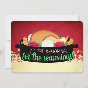 Tarjeta de Navidades de restauración para cenar en