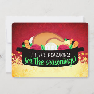 Tarjeta de Navidades de restauración para cenar en