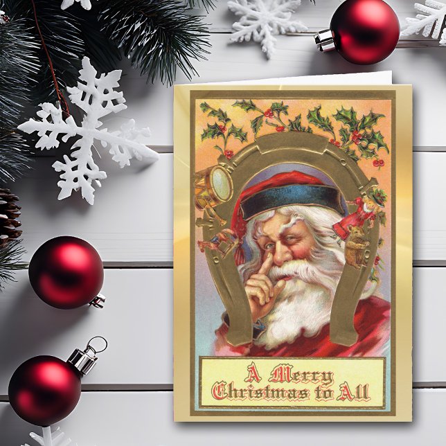 Tarjeta de Navidades de retrato de Papá Noel (Subido por el creador)