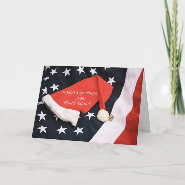 Tarjeta de Navidades de Rhode Island, específica d (Anverso)