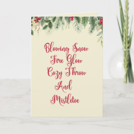 Tarjeta de Navidades de rhyme de vacaciones