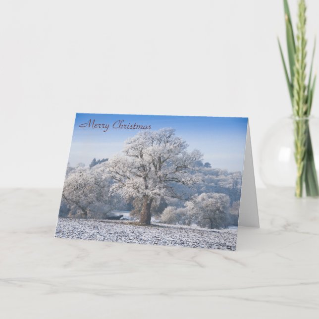Tarjeta de Navidades de roble en roble (Anverso)