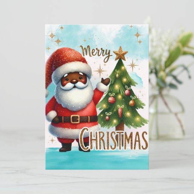 Tarjeta de Navidades de Santa Ana de Estados Unido (Anverso de pie)