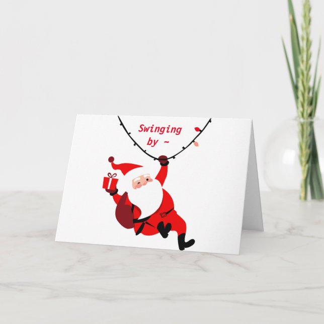 TARJETA DE NAVIDADES DE SANTA BLANDA PARA CUALQUIE (Anverso)