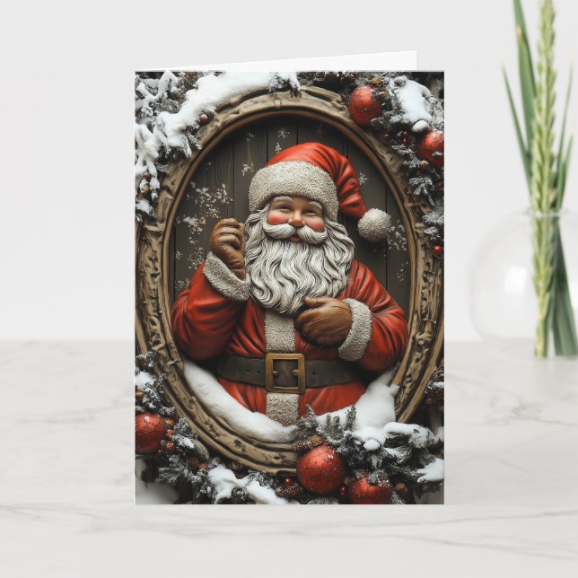 Tarjeta de Navidades de Santa Claus (Anverso)