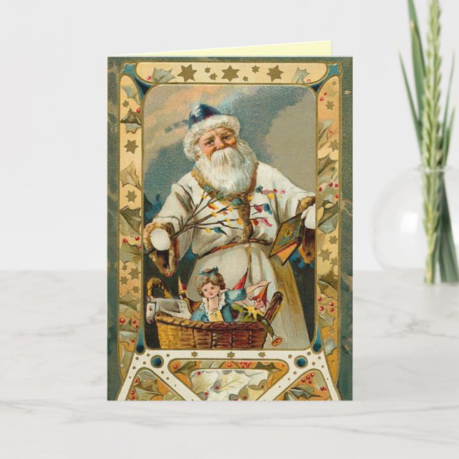 Tarjeta de Navidades de Santa Claus en Victoria (Anverso)