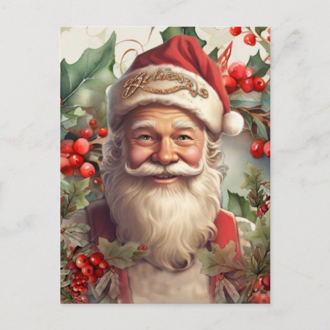 Tarjeta de Navidades de Santa Claus San Nicolás (Anverso)
