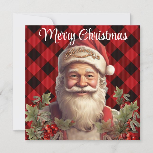Tarjeta de Navidades de Santa Claus San Nicolás (Anverso)