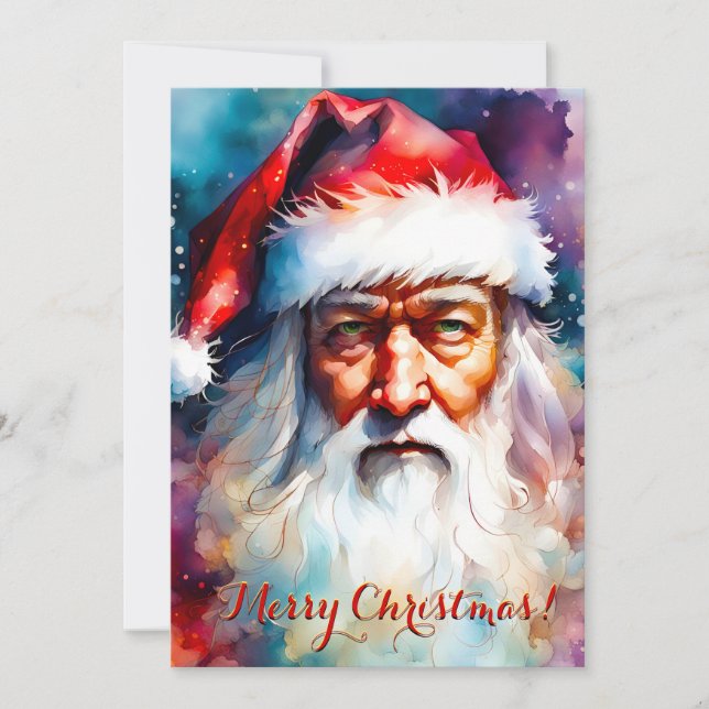 Tarjeta de navidades de Santa Claus y tú (Anverso)