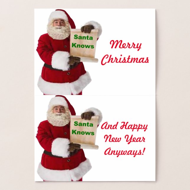 Tarjeta de Navidades de Santa Conocimientos (Interior)