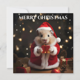 Tarjeta de Navidades de Santa Hamster