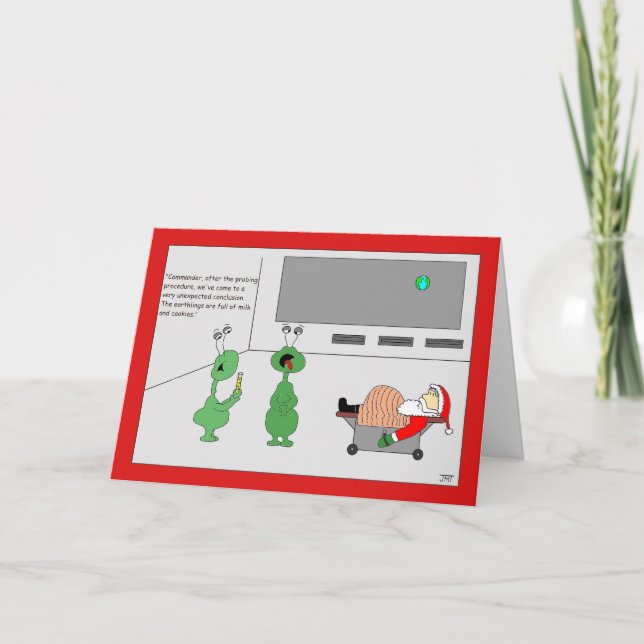 Tarjeta de Navidades de Santa Llena de Leche y Gal (Anverso)