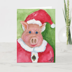 Tarjeta de Navidades de Santa Pig