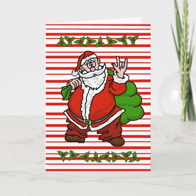 Tarjeta de Navidades de Santa Rótulo que amo (Anverso)