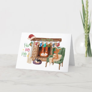 Tarjeta de Navidades de Santa Slippers
