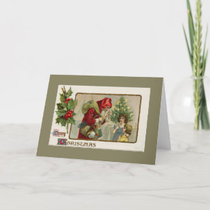 Tarjeta de Navidades de Santa y los Niños de Victo