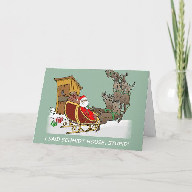 Tarjeta de Navidades de Schmidt House Personalizad (Anverso)