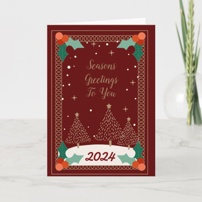 Tarjeta de Navidades de Seasons Greetings (Anverso)