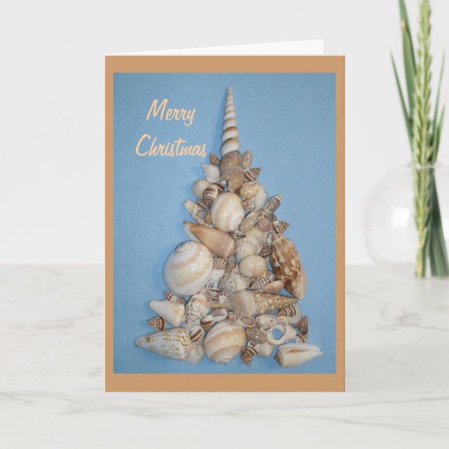 Tarjeta de Navidades de Shell de mar (Anverso)
