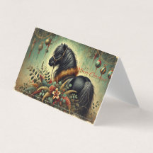 Tarjeta de Navidades de Shetland Pony
