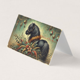 Tarjeta de Navidades de Shetland Pony