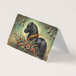 Tarjeta de Navidades de Shetland Pony