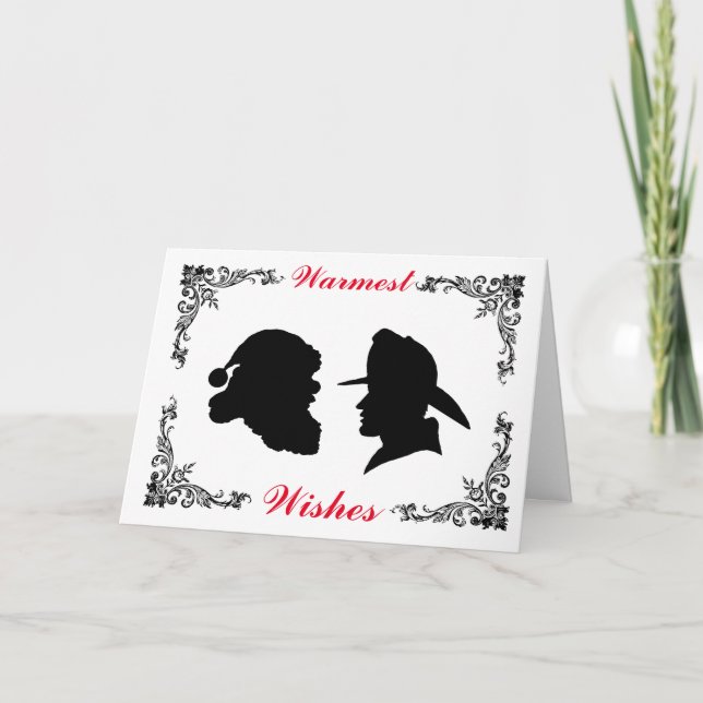 Tarjeta de Navidades de Siluette y Santa (Anverso)