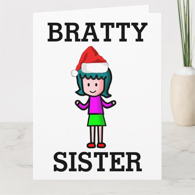 TARJETA DE NAVIDADES DE SISTER FUNNY BRAT (Anverso)