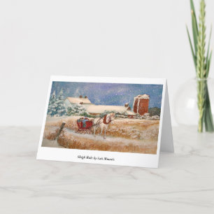Tarjeta de Navidades de Sleigh Ride