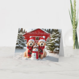 Tarjeta de Navidades de Snowman, actriz actriz de 