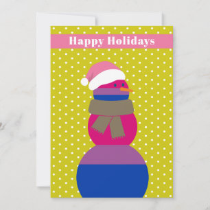 Tarjeta de navidades de snowman bisexuales