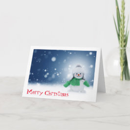 Tarjeta de Navidades de Snowman de época personali