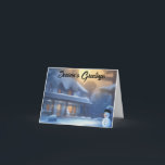 tarjeta de navidades de snowman house<br><div class="desc">diseño de la casa de nieve</div>