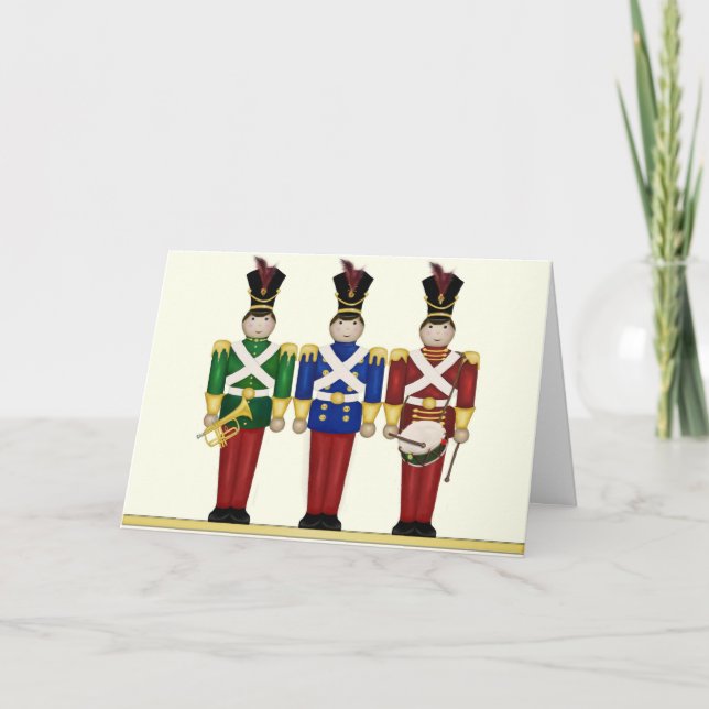 Tarjeta de Navidades de soldados de juguetes (Anverso)