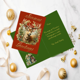 Tarjeta de Navidades de Stag festivos