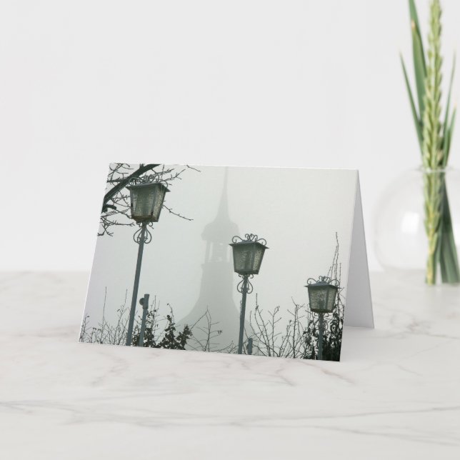 Tarjeta de Navidades de Suiza en blanco y negro (Anverso)