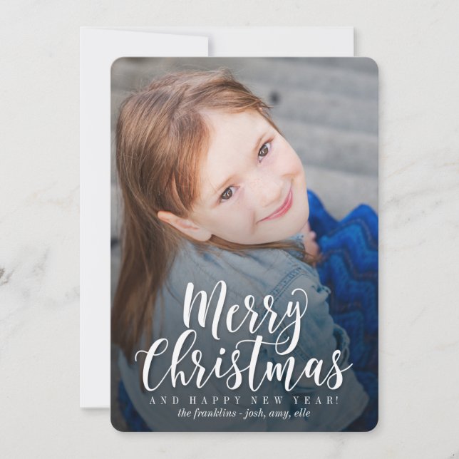 Tarjeta de Navidades de tarjetas de vacaciones clá (Anverso)