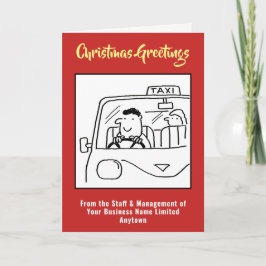 Tarjeta de Navidades de taxi o de alquiler privado