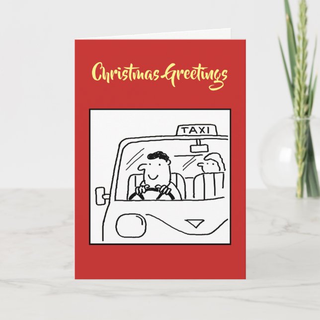Tarjeta de Navidades de taxistas (Anverso)