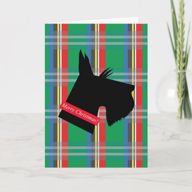 Tarjeta de Navidades de tazas de perro de los terr (Anverso)