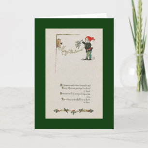 Tarjeta de Navidades de teléfono antiguo